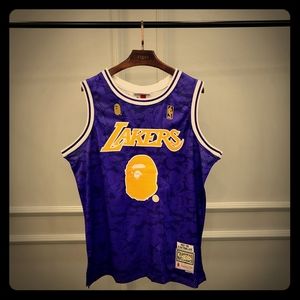 Bape x LAKERS NBA Mitchell and Ness Jersey